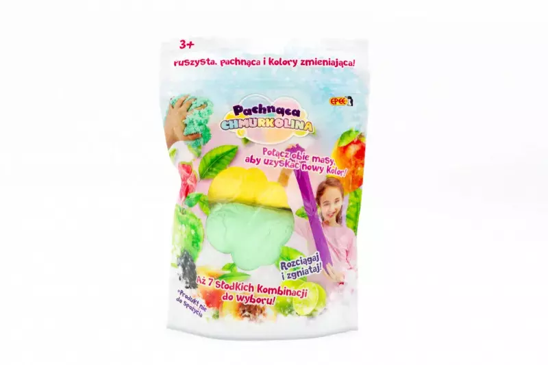 Masa plastycza Pachnąca Chmurkolina 1 pack, seria 4, (2x30g) Zielony+żółty (limonka) - Zabawki