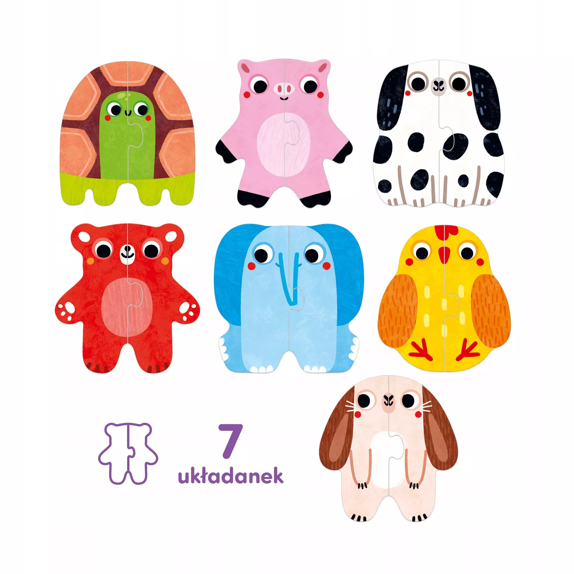 CzuCzu Moje pierwsze puzzle Zwierzątka dla dzieci 15 mies.+ - Puzzle