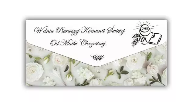Kartka-koperta Komunia od Matki Chrzestnej - Papiernicze i szkolne