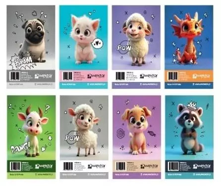Notes A7/50 Kids (10szt) - Papiernicze i szkolne