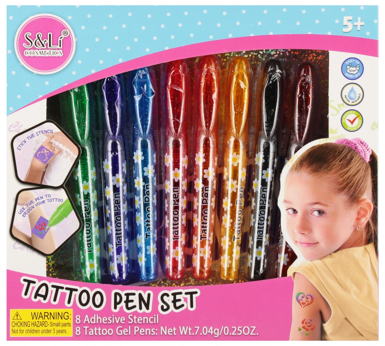 Zestaw PiĘknoŚci Pisaki Do TatuaŻu Mega Creative 566841 - Zabawki