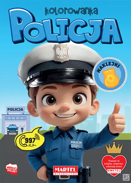 Policja. Kolorowanka z naklejkami - Książki