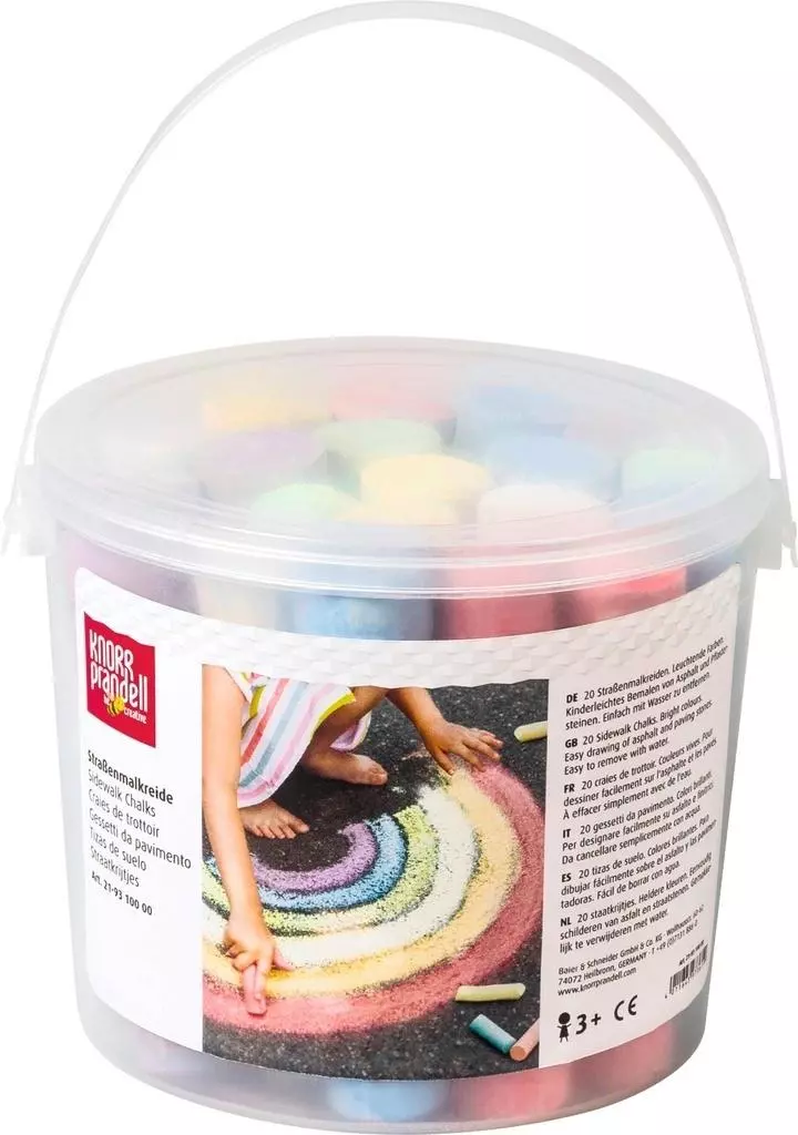 Kreda chodnikowa w wiaderku 20szt. - Papiernicze i szkolne