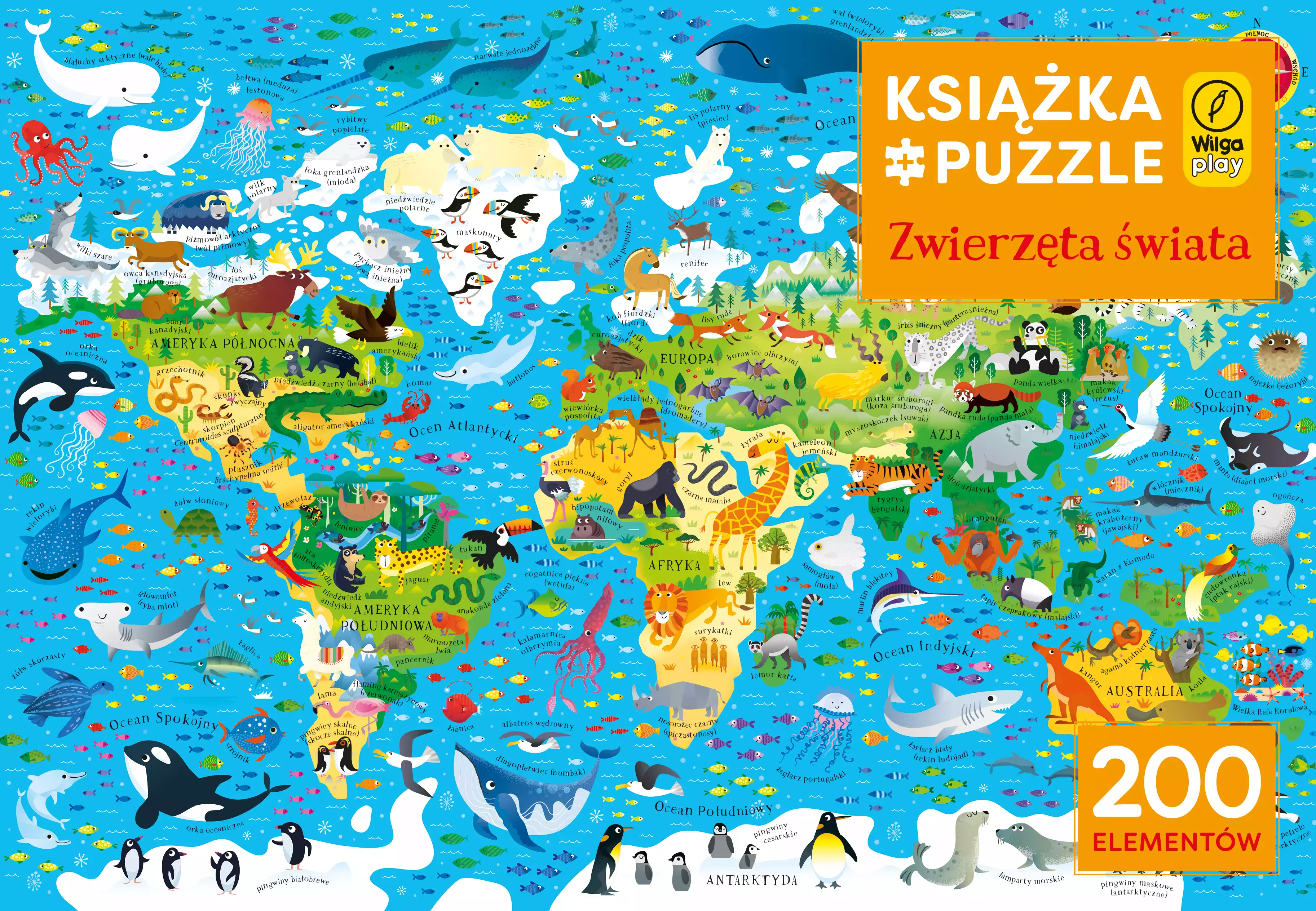 Puzzle 200 Element w Zwierz ta wiata Ksi ka puzzle-200-element-w-zwierz-ta-wiata-ksi-ka