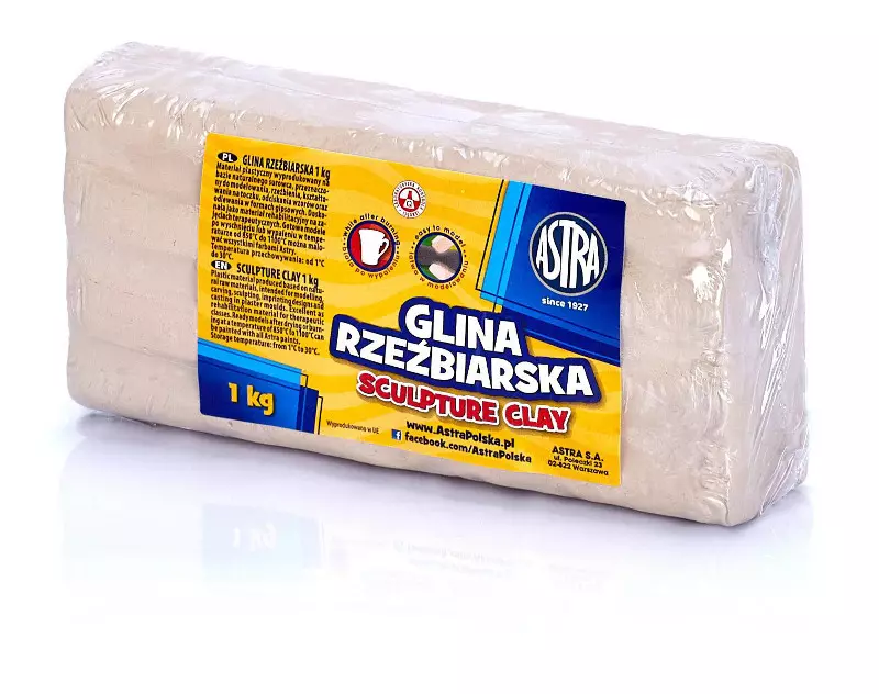 Glina rzeźbiarska, 1kg - Papiernicze i szkolne