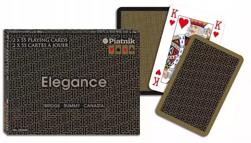 Piatnik, karty, zestaw dwutaliowy, Eleganckie - Gry