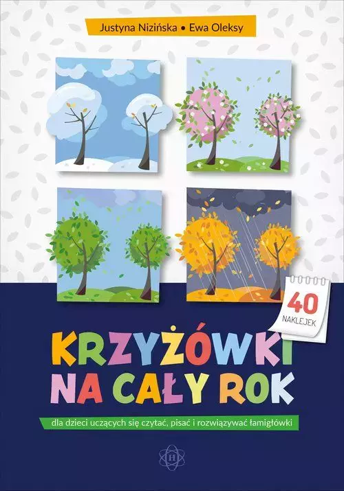 Krzyżówki na cały rok dla dzieci uczących się czytać pisać i rozwiązywać łamigłówki - Książki