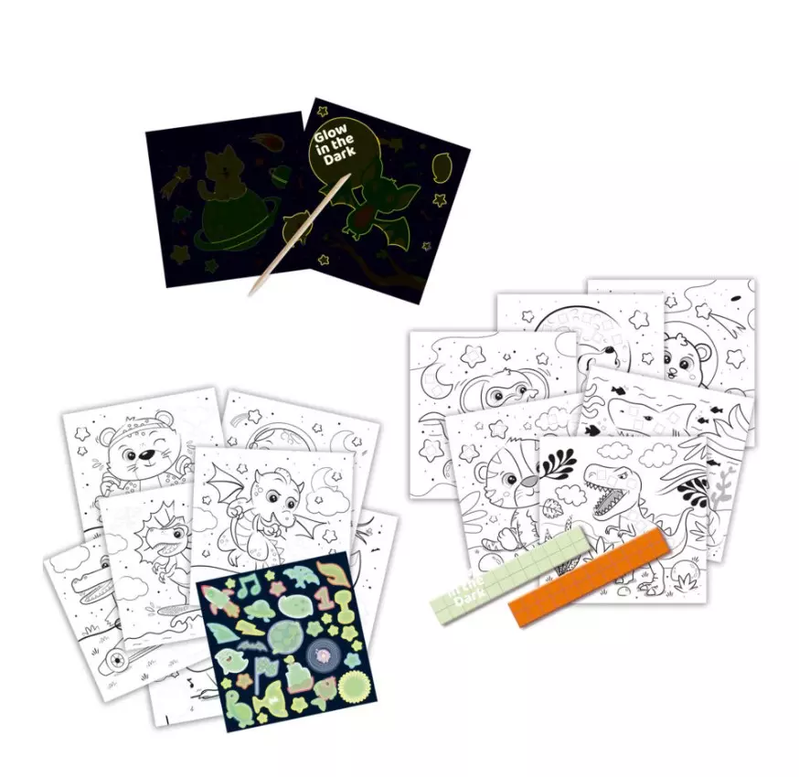 Kolorowanka świecąca w ciemności 3w1 - Książki