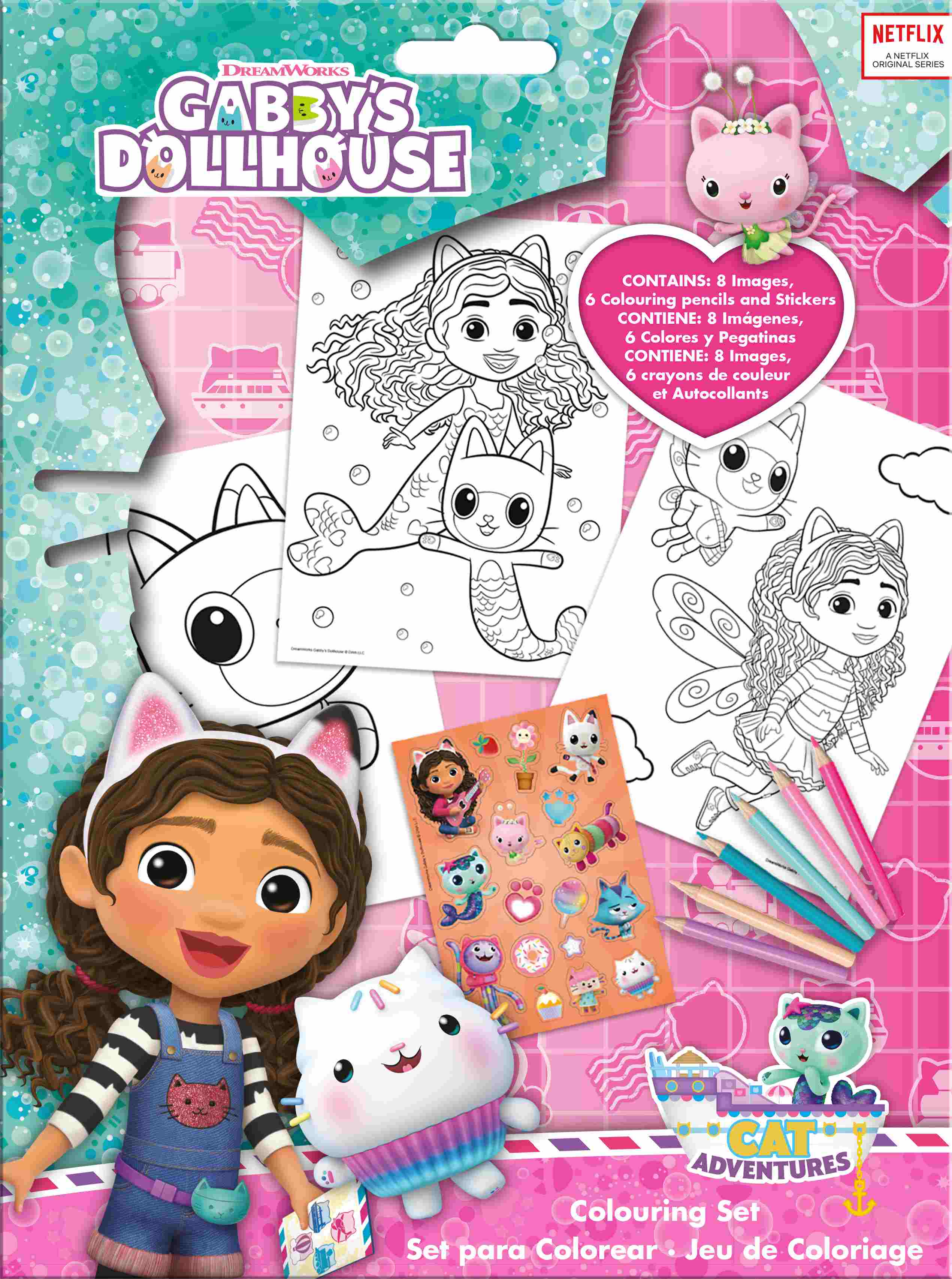 Zestaw do kolorowania Gabby's Dollhouse - Papiernicze i szkolne