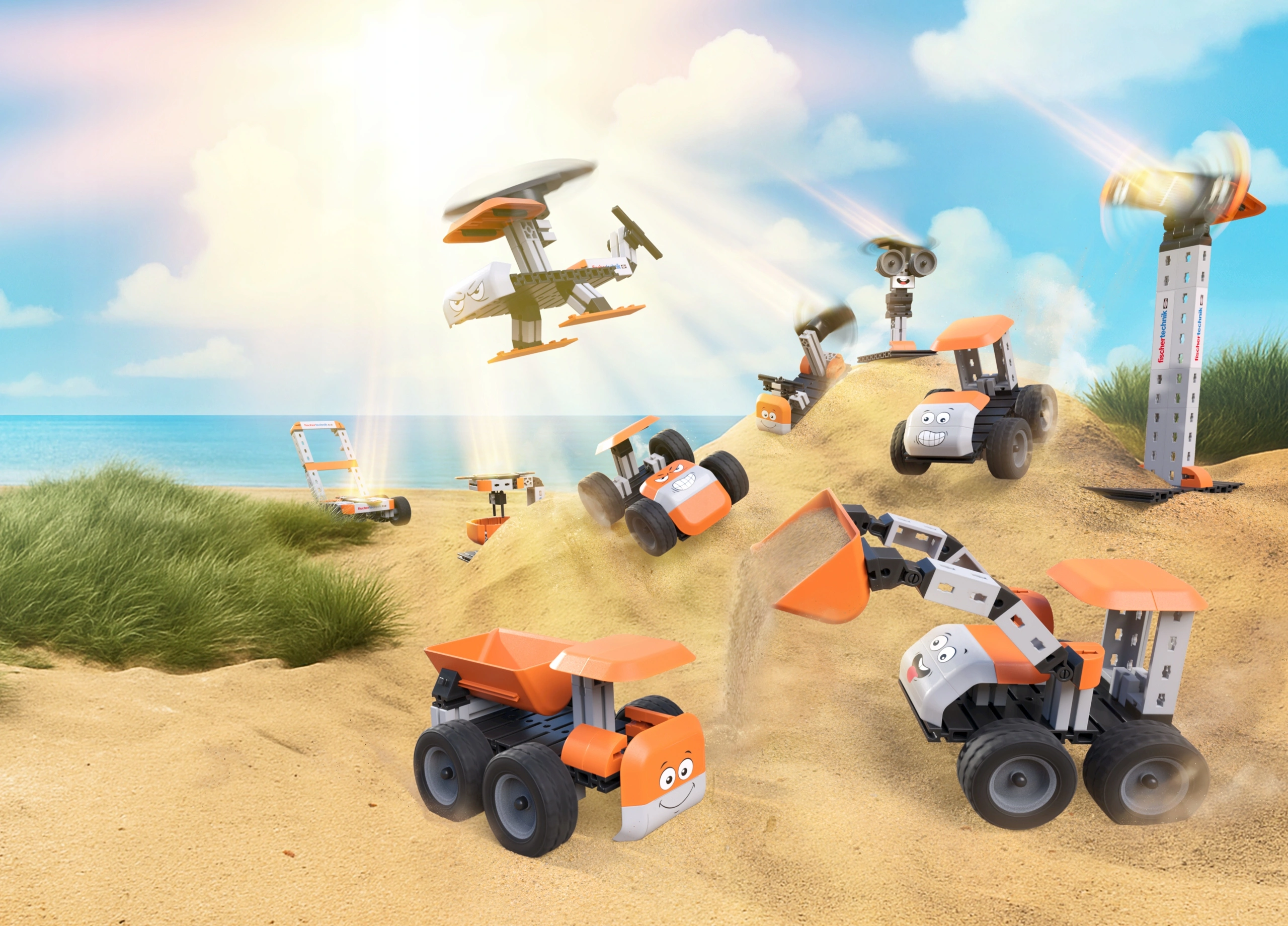 Klocki konstrukcyjne Junior Max fischertechnik zabawka dla 5 latka - Zabawki