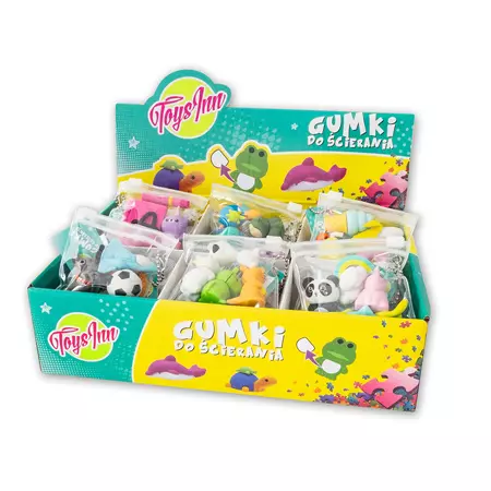 Gumki Puzzle do ścierania, mix wzorów - Papiernicze i szkolne