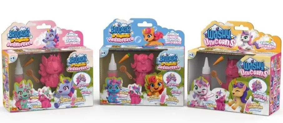 Brudaski w kąpieli. Jednorożec - Zabawki