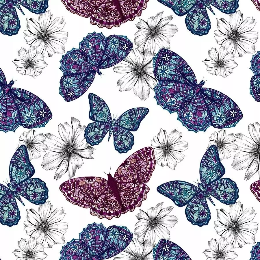 Karnet Swarovski kwadrat Etniczne motyle - Książki