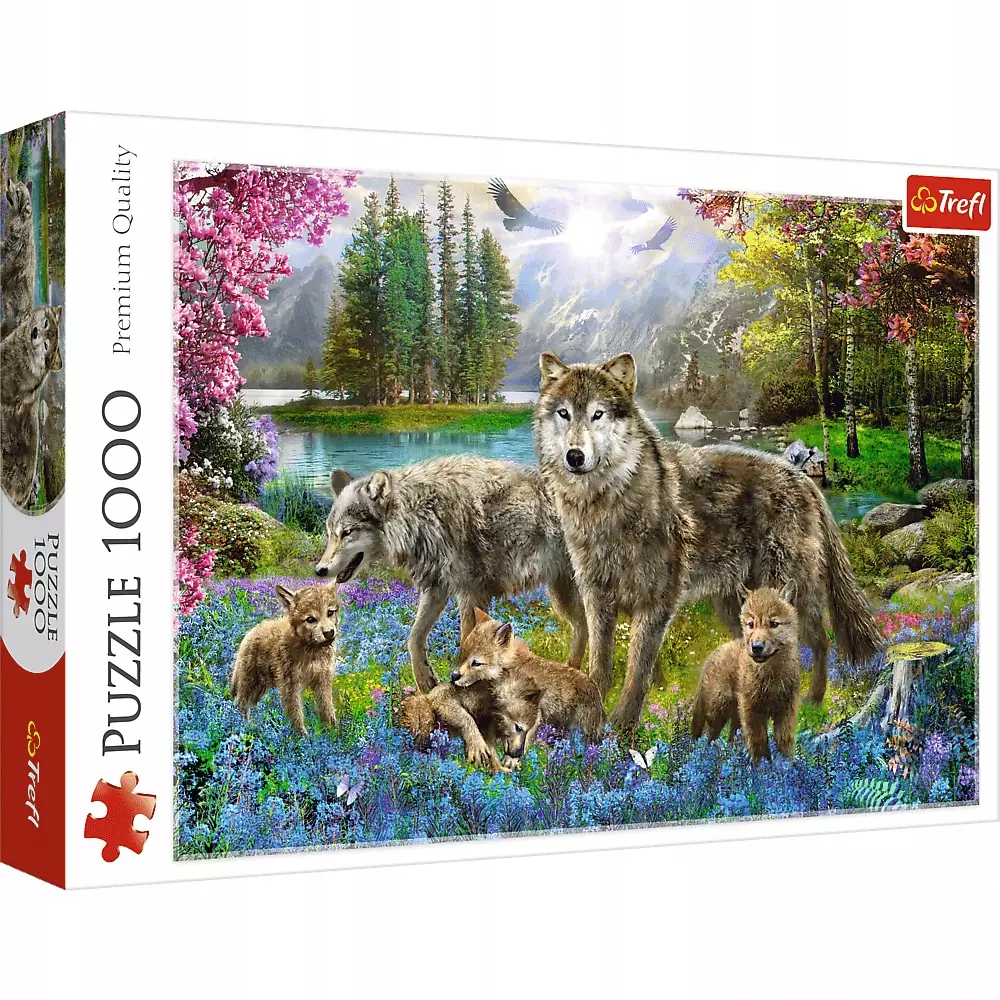 Puzzle 1000 elementów. Wilcza rodzina - Puzzle