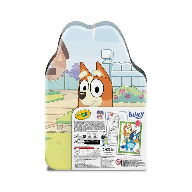 Crayola Zestaw artystyczny (kolorowanki dla dzieci, naklejki i flamastry) 47 el. Bluey 4+ - Papiernicze i szkolne
