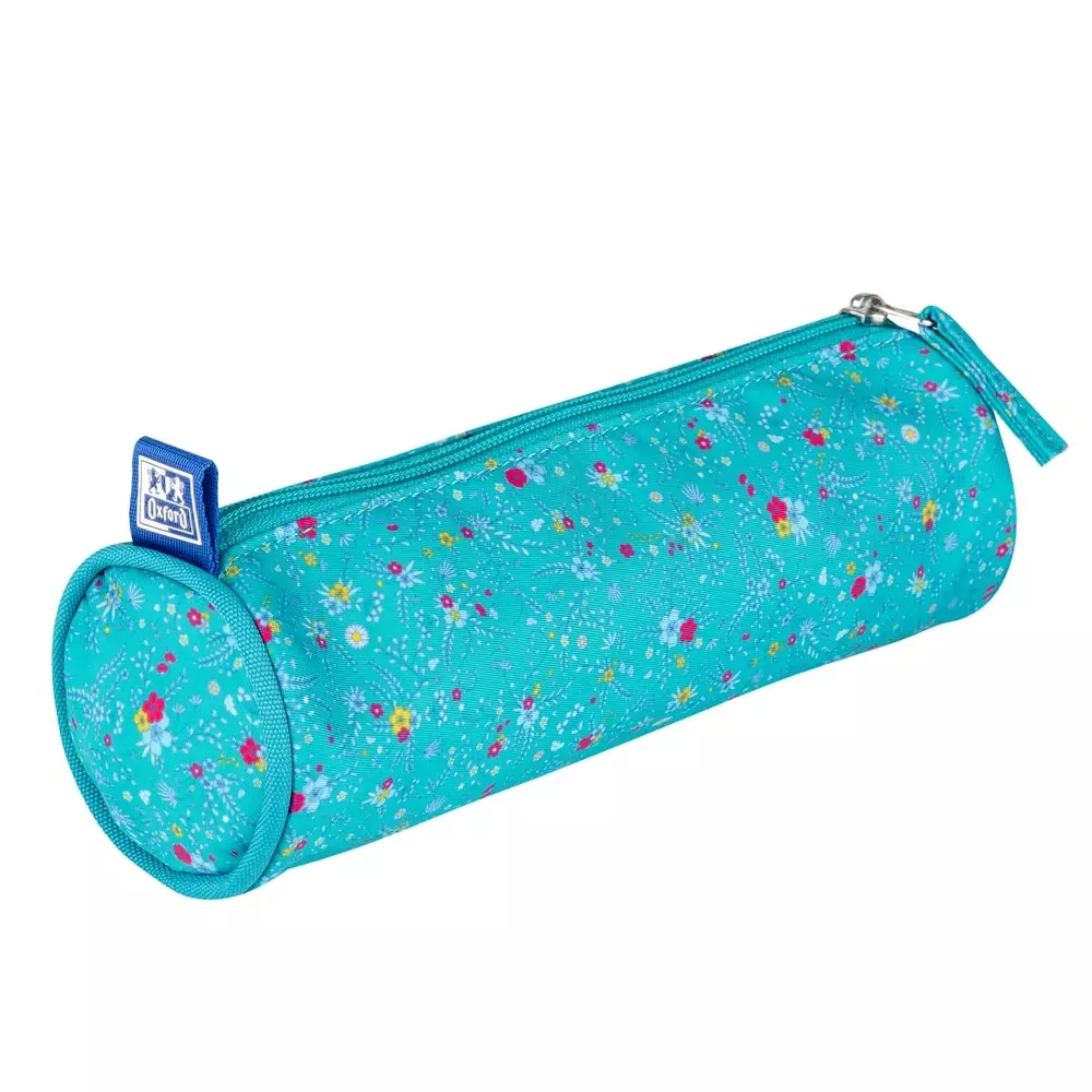 Piórnik Tuba 1zam Floral Turkus Oxf - Papiernicze i szkolne