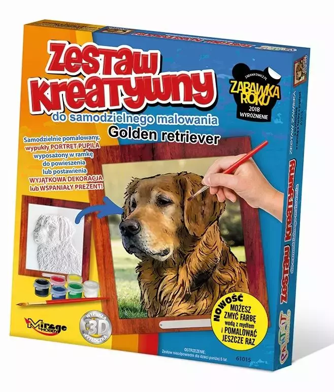 Zestaw Kreatywny do malowania - Golden Retriver - Zabawki