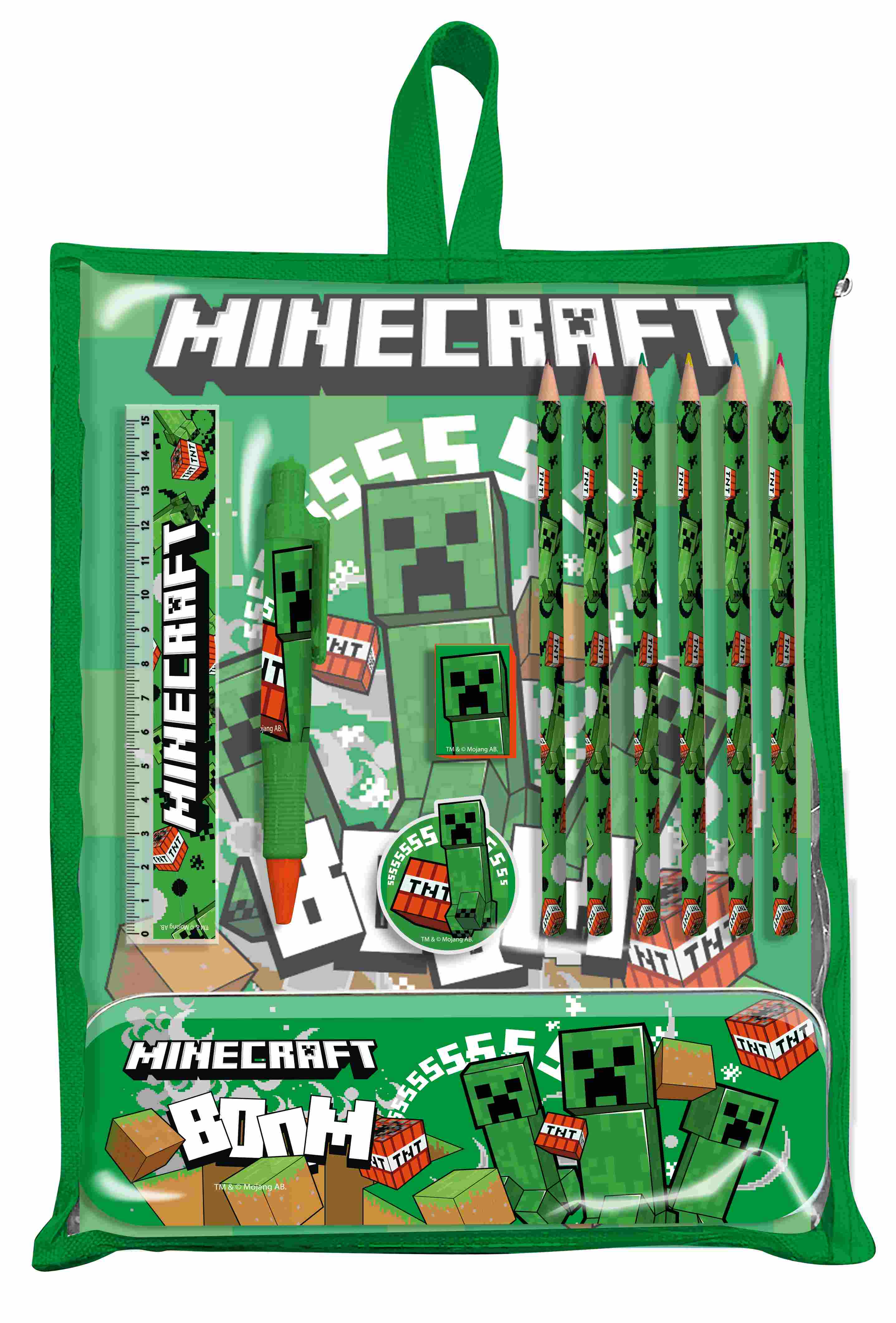 Zestaw piśmienniczy Minecraft 12 elementów MC00040 - Papiernicze i szkolne