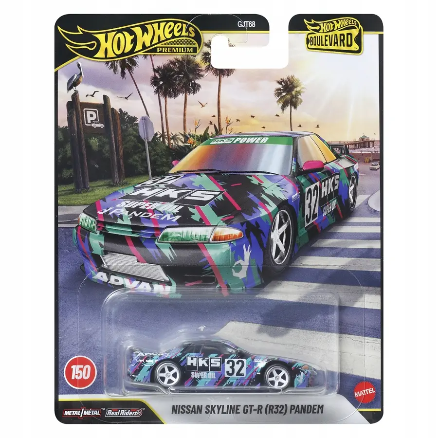 Hot Wheels Premium Boulevard Nissan Skyline GT-R (R32) Pandem #150 JHW41 - Zabawki