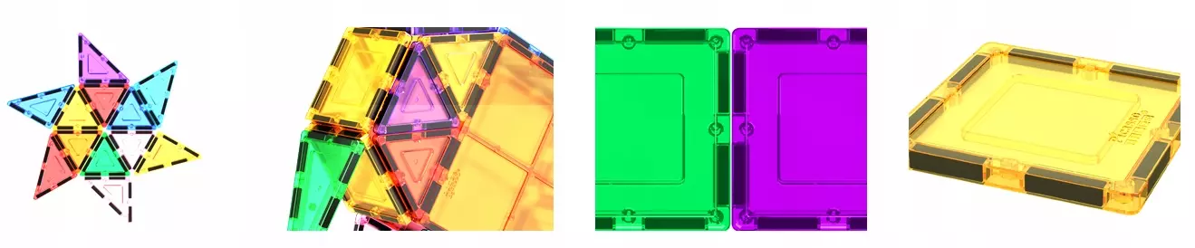 Klocki rurki EDUKACYJNE 3D MAGNETYCZNE konstrukcyjne kulki dla dzieci 61 el - Zabawki