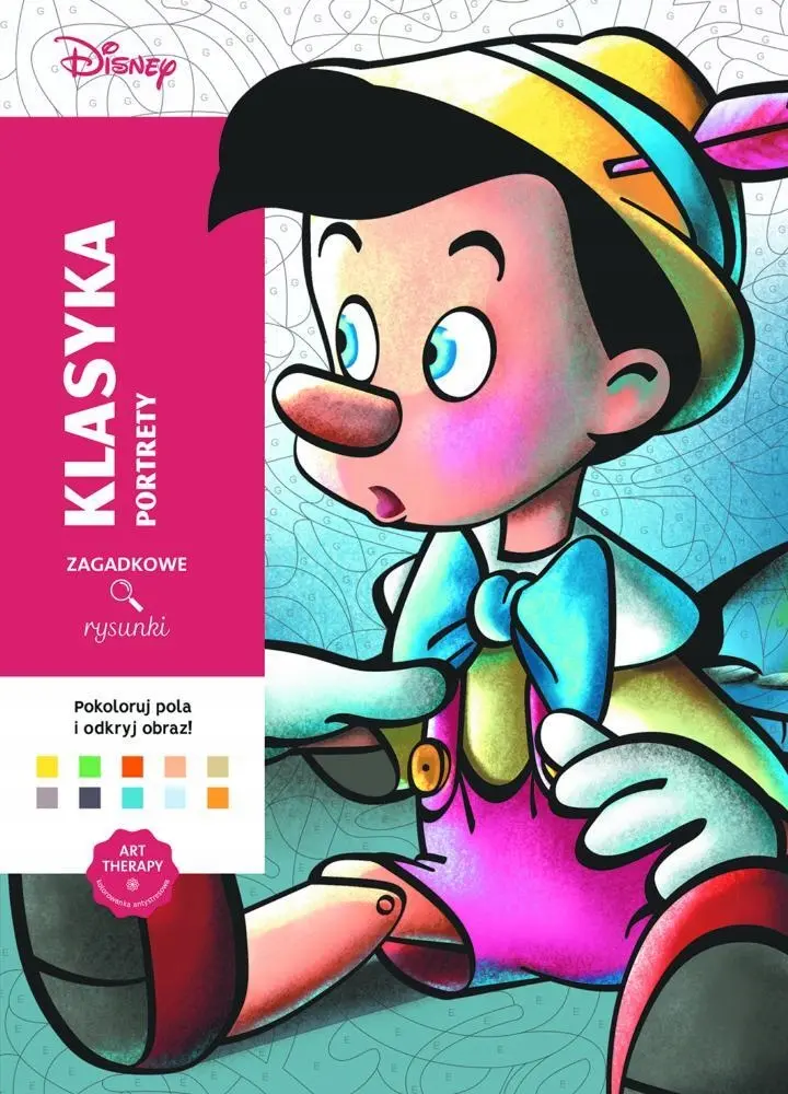 Art therapy. Kolorowanka antystresowa. Disney. Klasyka. Portrety. Zagadkowe rysunki - Książki