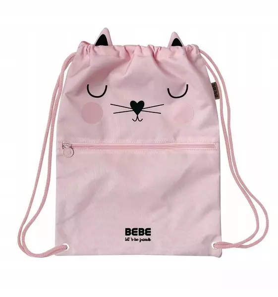 INTERDRUK BEBE WOREK SZKOLNY NA OBUWIE Z KIESZONKĄ SUWAK KOT BEBE Friend