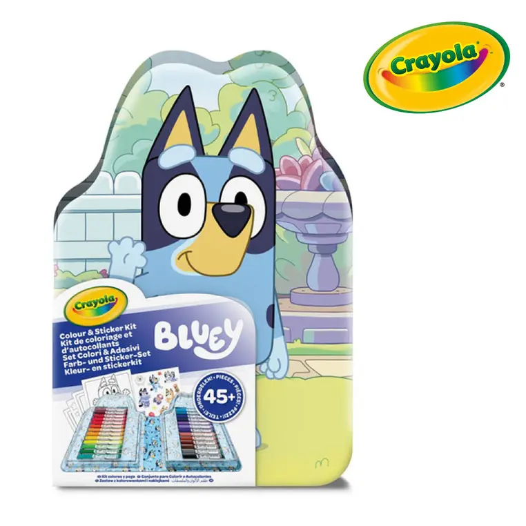 Crayola Zestaw artystyczny (kolorowanki dla dzieci, naklejki i flamastry) 47 el. Bluey 4+ - Papiernicze i szkolne