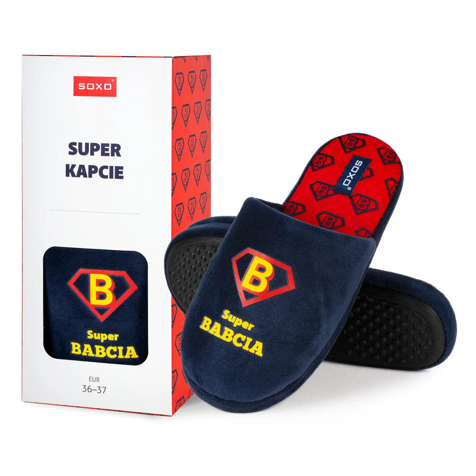 Kapcie Damskie Super Babcia - rozmiar 36-37 - Odzież i dodatki