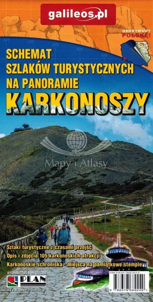 Szlaki turystyczne Karkonoszy. Mapa turystyczna + Panorama - Książki