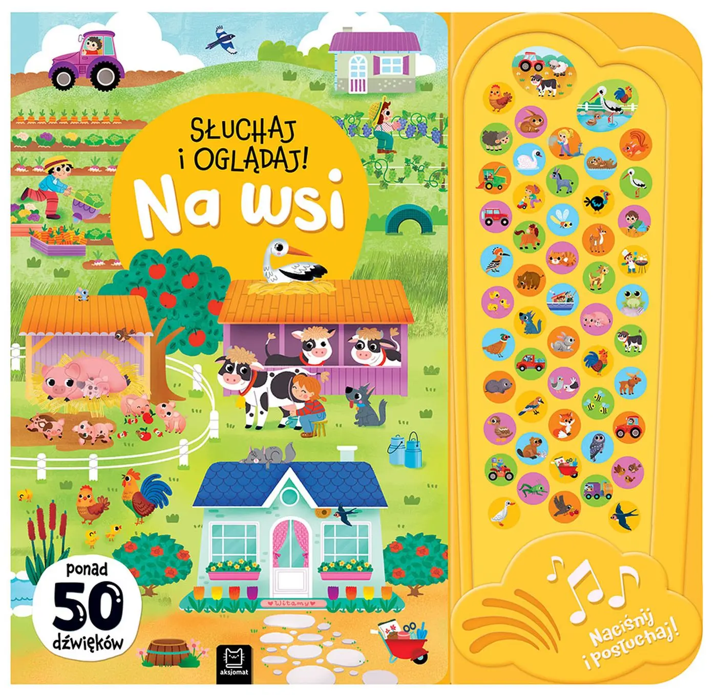 Słuchaj i oglądaj! Na wsi. Ponad 50 dźwięków - Książki