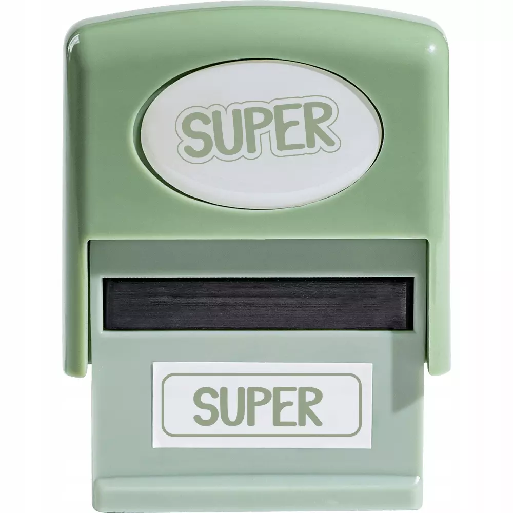 PIECZĄTKA DLA DZIECI Z NAPISEM SUPER STEMPLE SZKOLNE STEMPELKI DLA DZIECI - Papiernicze i szkolne