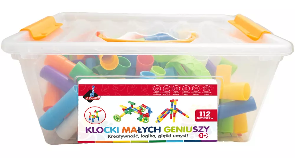 Klocki małych geniuszy.  Złączki 112 elementów - Książki