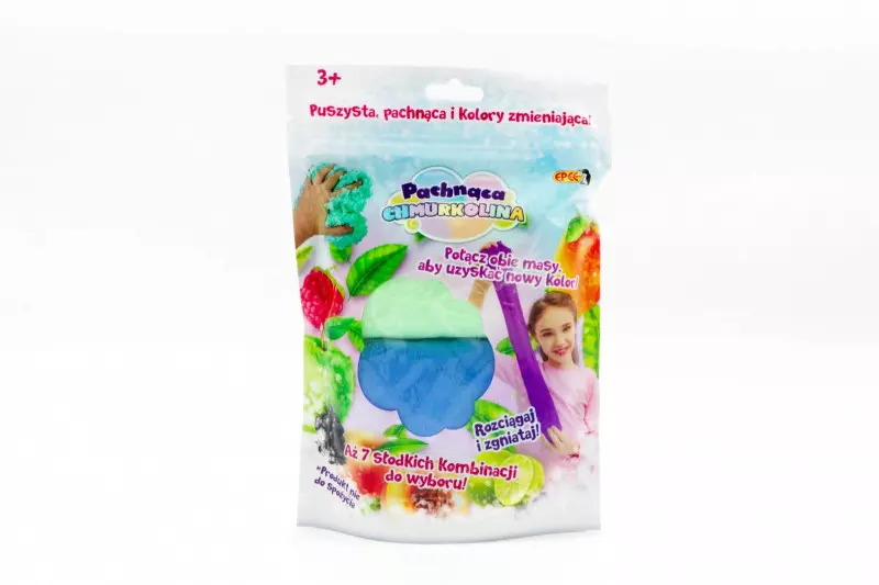 Masa plastyczna Pachnąca Chmurkolina 1 pack, seria 4, (2x30g) zielony+niebieski (mięta) - Zabawki