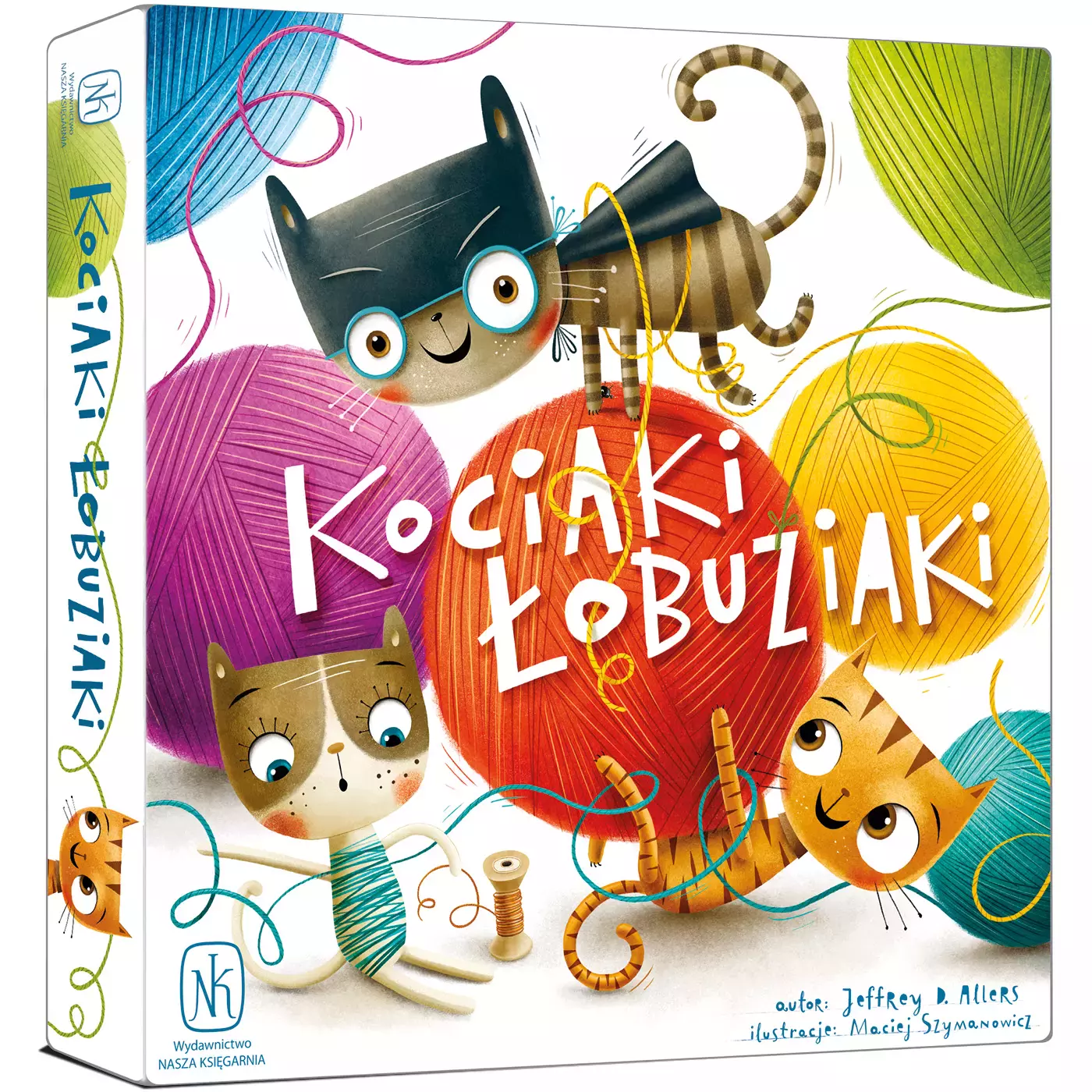 Gra planszowa dla dzieci o kotach biegających za kłębkiem Kociaki łobuziaki