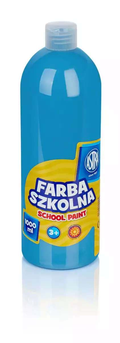 Farba szkolna 1000 ml, niebieska