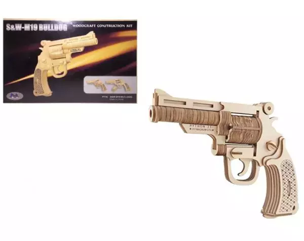 Układanka drewniana rewolwer - Zabawki