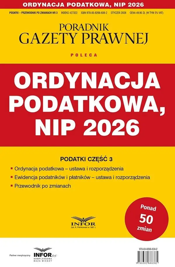 Ordynacja podatkowa, NIP 2026. Podatki - Książki