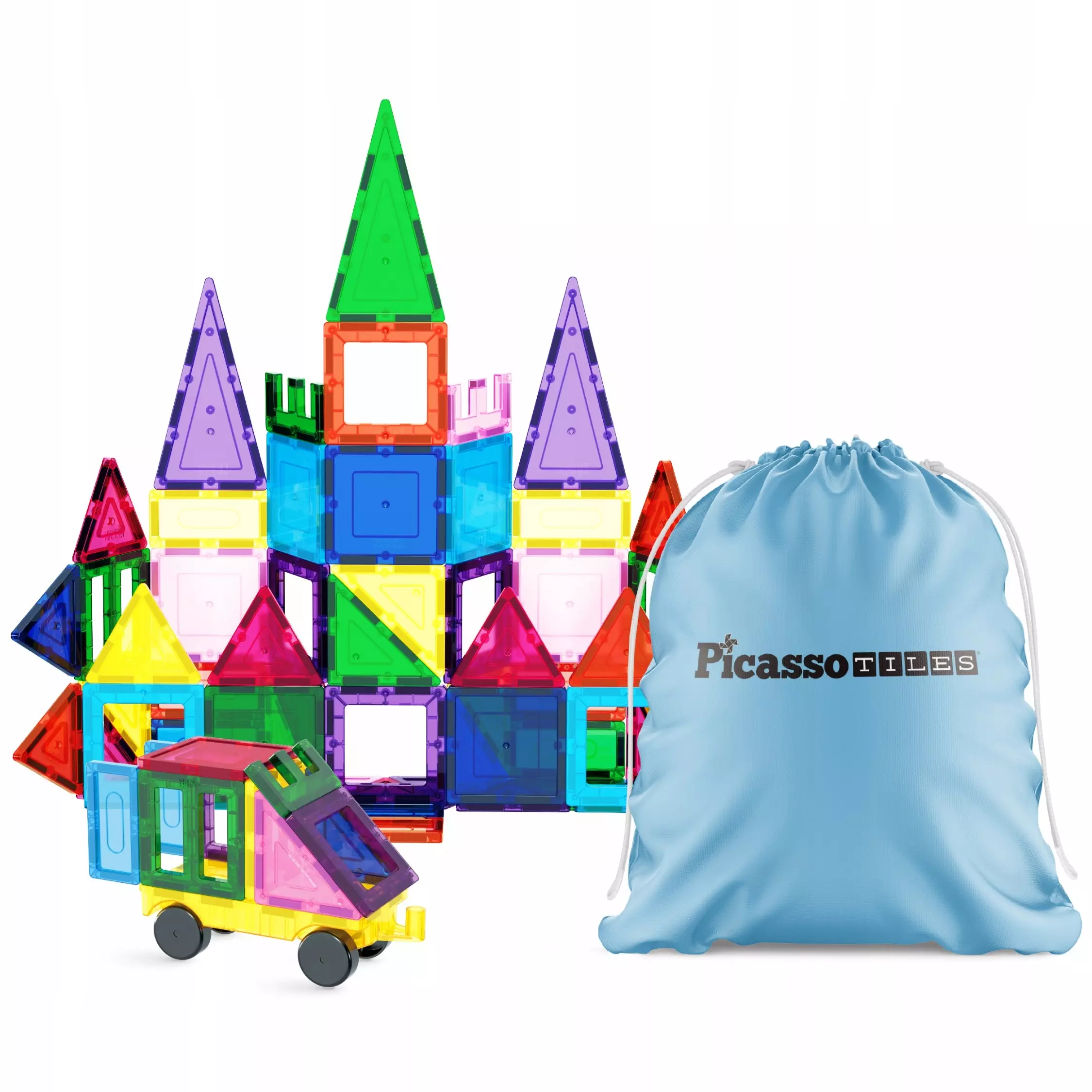 Klocki rurki EDUKACYJNE 3D MAGNETYCZNE konstrukcyjne kulki dla dzieci 61 el - Zabawki