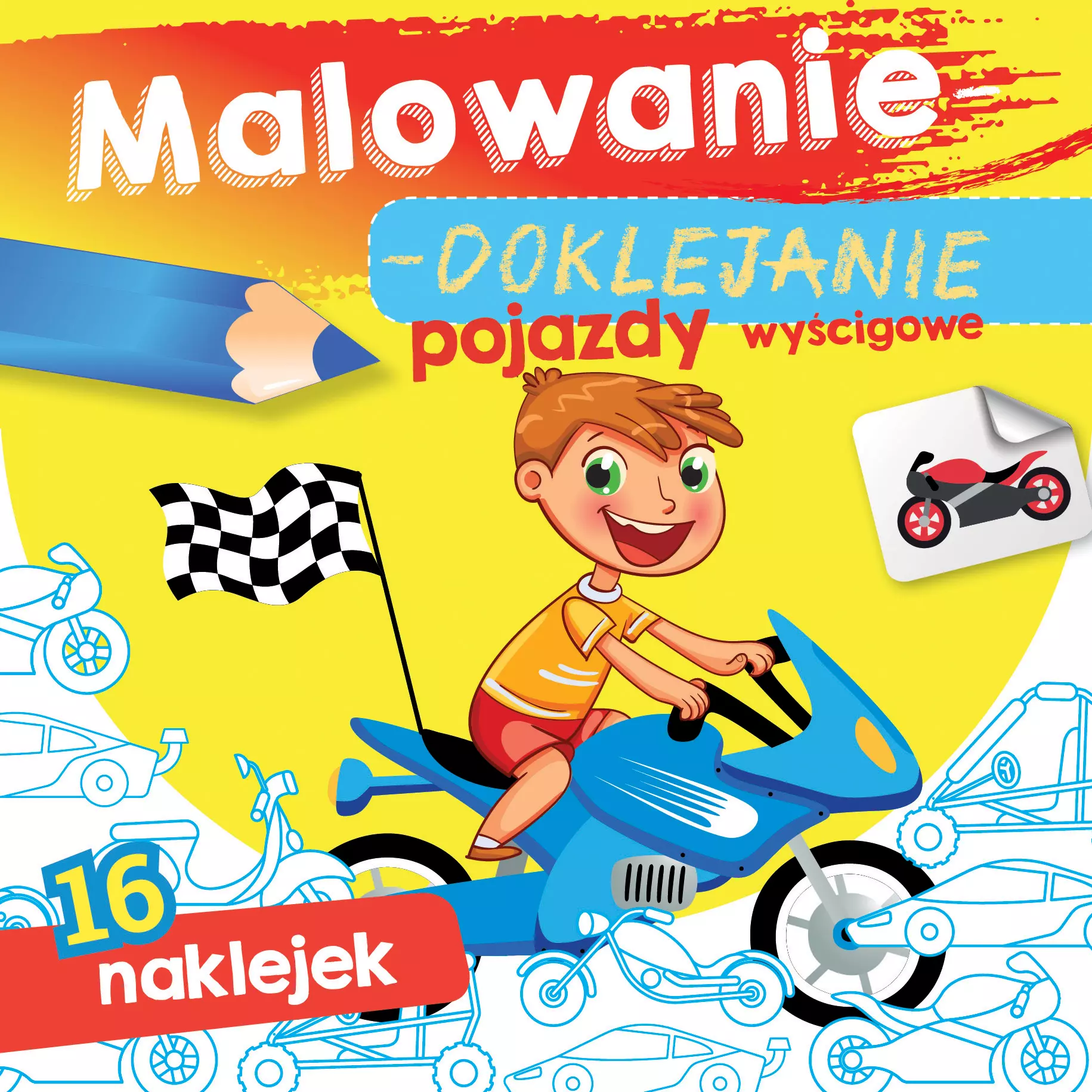 Malowanie-doklejanie. Pojazdy wyścigowe - Książki