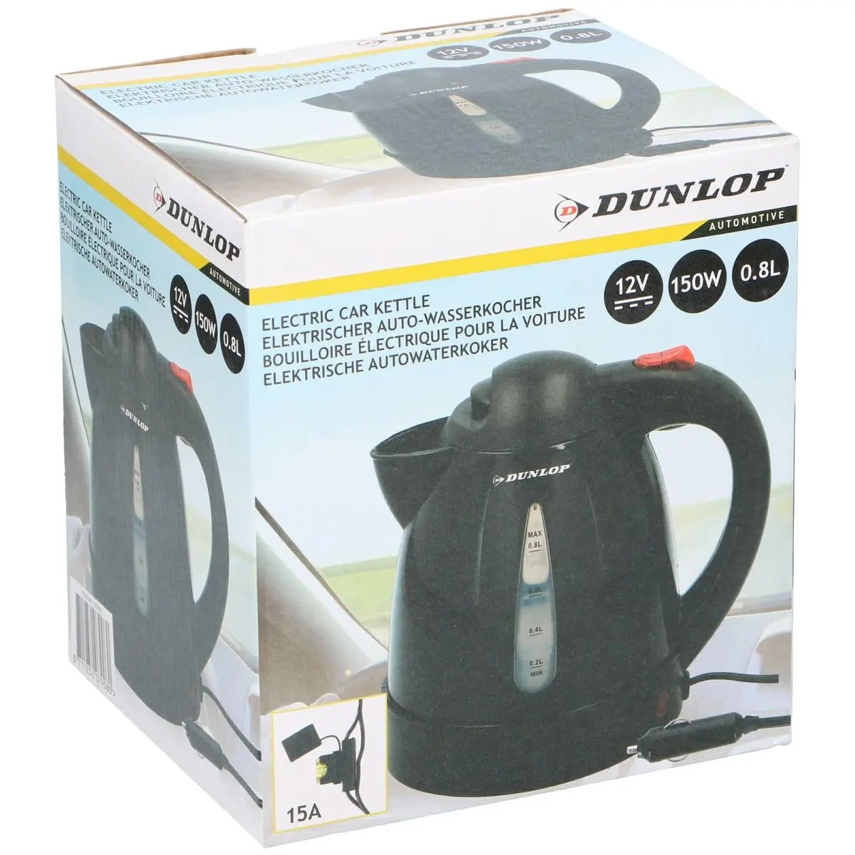 Czajnik Samochodowy 12V POJ. 0,8L Dunlop - Elektronika i akcesoria
