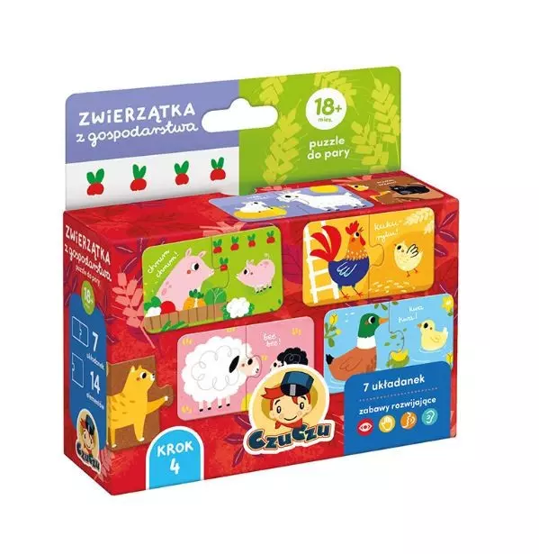 Puzzle do pary Zwierzątka z gospodarstwa CzuCzu - Puzzle