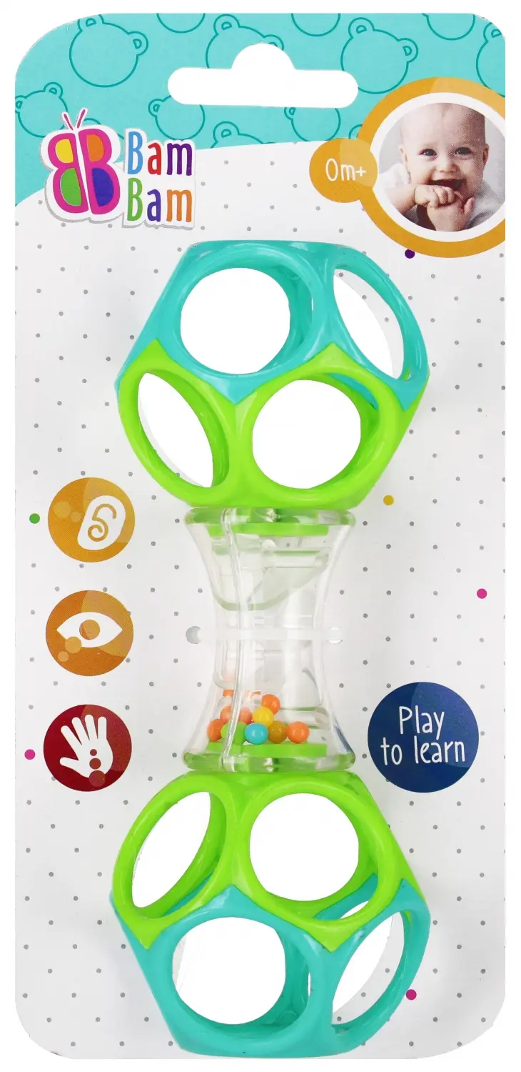 Grzechotka Hantelka Bam Bam 569043 - Zabawki