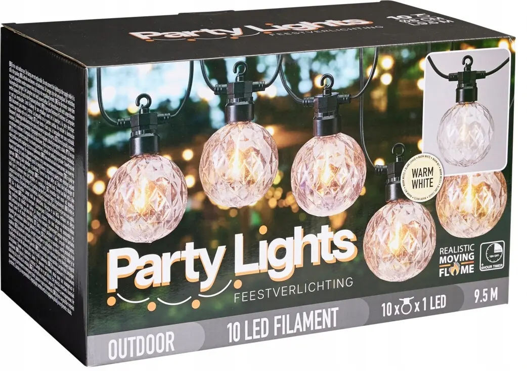 Girlanda Ogrodowa Party Light Timer 10LED 9,5 M Progarden - Elektronika i akcesoria