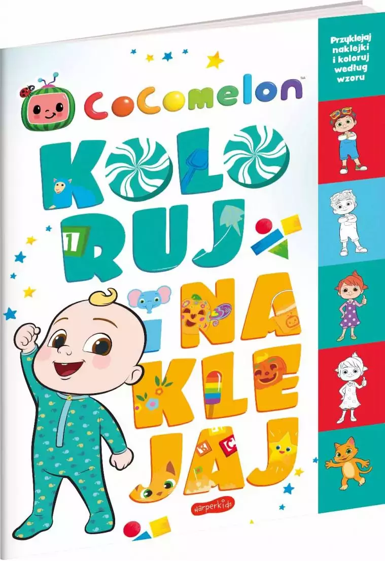 Koloruj i naklejaj. Cocomelon - Książki
