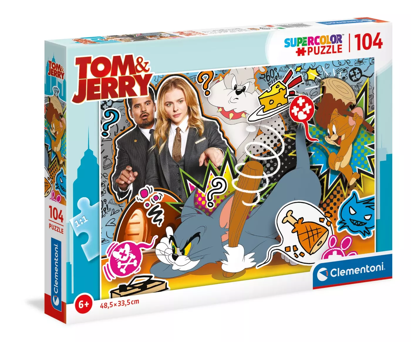Puzzle 104 elementy. Supercolor. Tom & Jerry - Clementoni