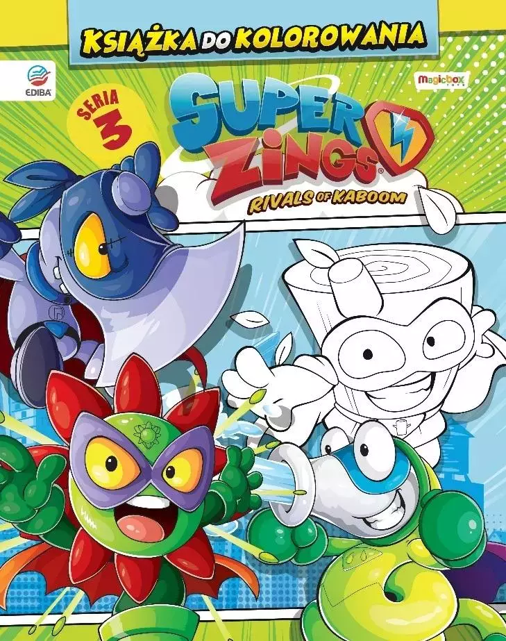 Super Zings. Książka do kolorowania + figurka - Książki