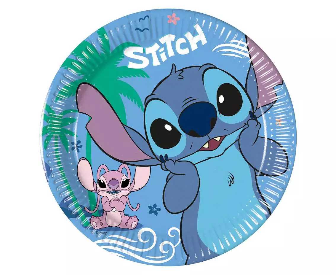 Talerz papierowy 200 Stitch Angel Go Op8szt Fol - Impreza