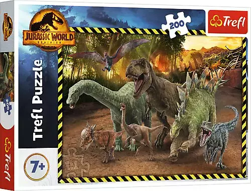 Puzzle 200 elementów. Dinozaury z Parku Jurajskiego - Puzzle