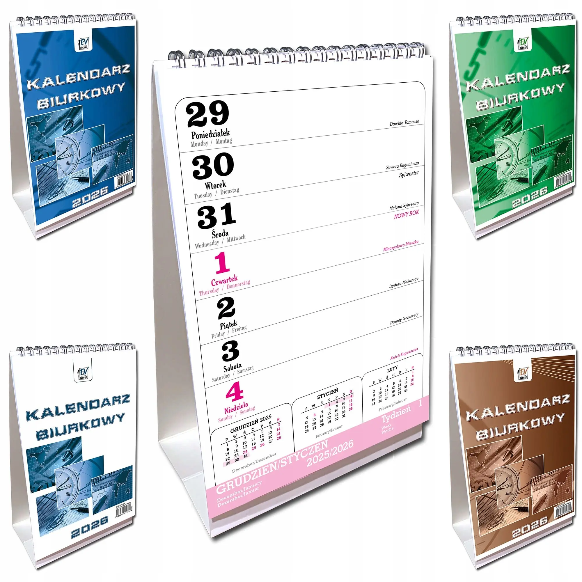 Kalendarz biurkowy 2026 EV-Corp - Książki