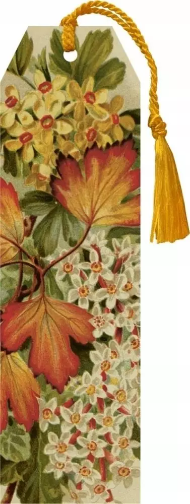 Zakładka 138 ze wstążką Jesienne liście - Książki